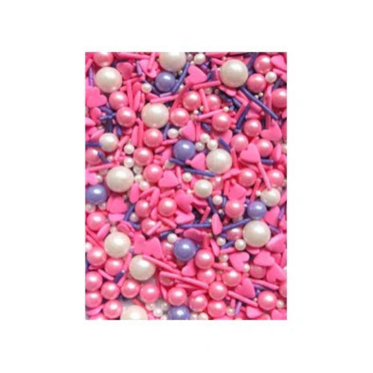 Pete & Will's Call Me Maybe pink and purple cake sprinkles mix with pearls and hearts