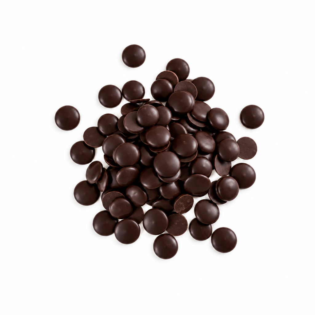 Colatta Dark Compound Buttons scattered on a white background
