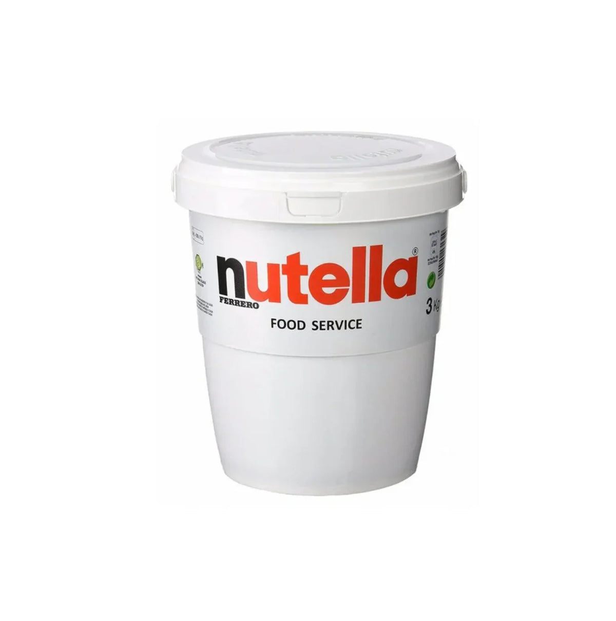 A 3kg tub of unitedbakerysupplies Nutella hazelnut spread for food service.