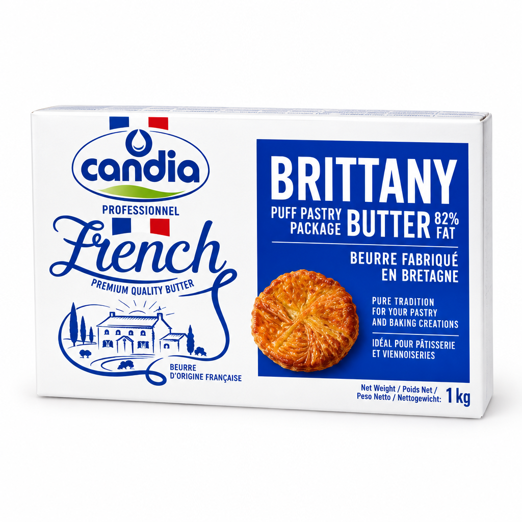 unitedbakerysupplies Candia Brittany Puff Pastry Tourage Butter Sheet 1kg