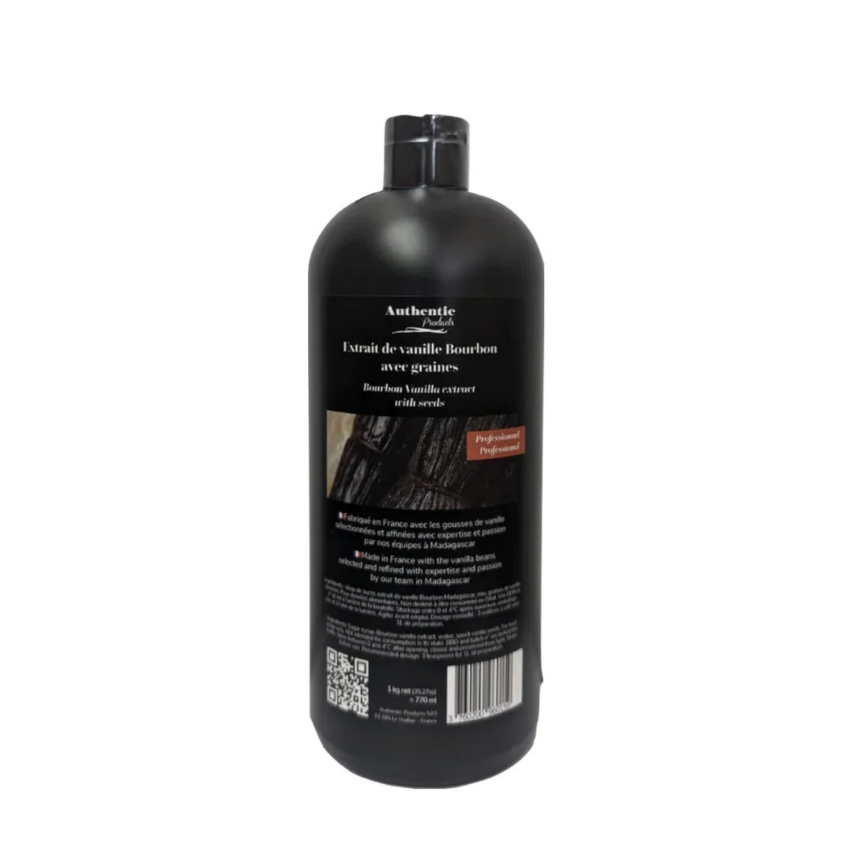 Bottle of unitedbakerysupplies Madagascar Bourbon Vanilla Extract with seeds
