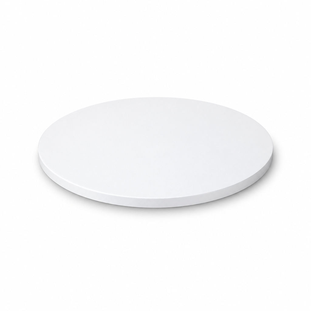 Pete & Will's white circular MDF cake board for cake decorating