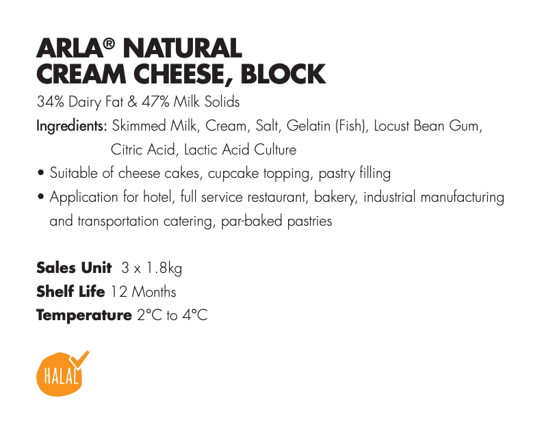 Arla Cream Cheese - unitedbakerysupplies