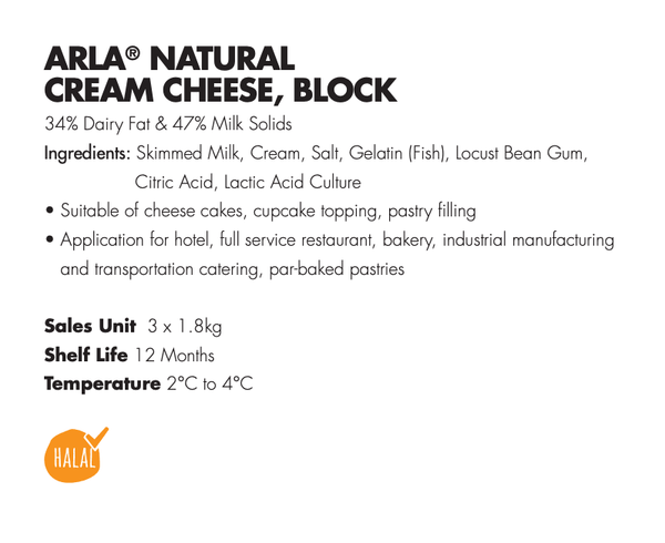 Arla Cream Cheese - unitedbakerysupplies