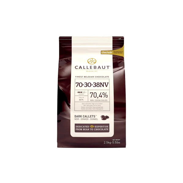 70-30-38 Callebaut Dark Couverture Callets 70.5% - unitedbakerysupplies