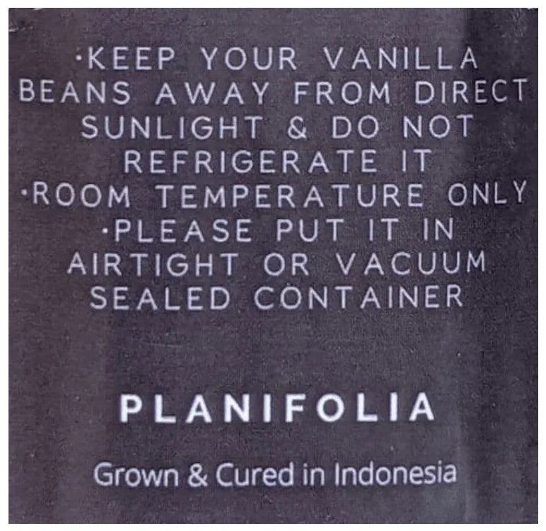 Vanilla Pod . Planifolia >16cm , 8g to 10g (set of 2 pods) - unitedbakerysupplies